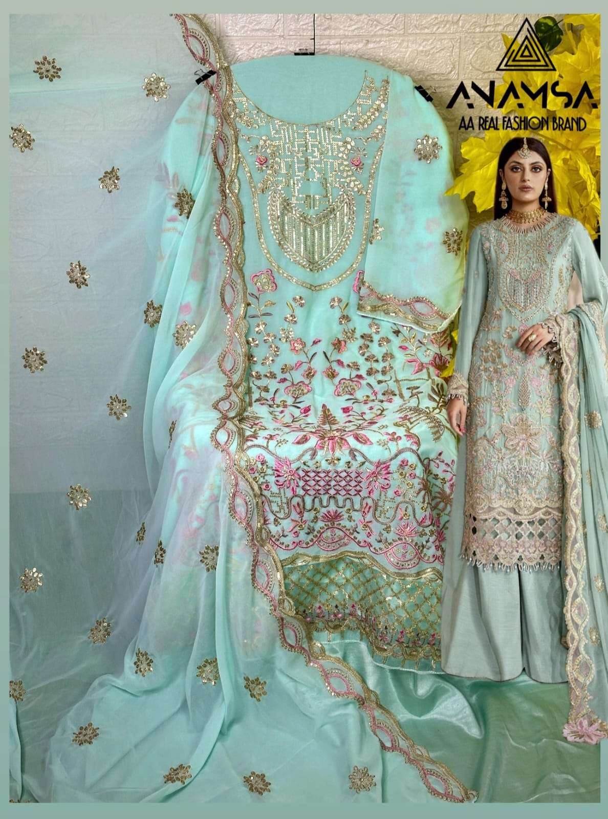 Anamsa 422 Georgette Salwar Kameez Wholesale catalog
