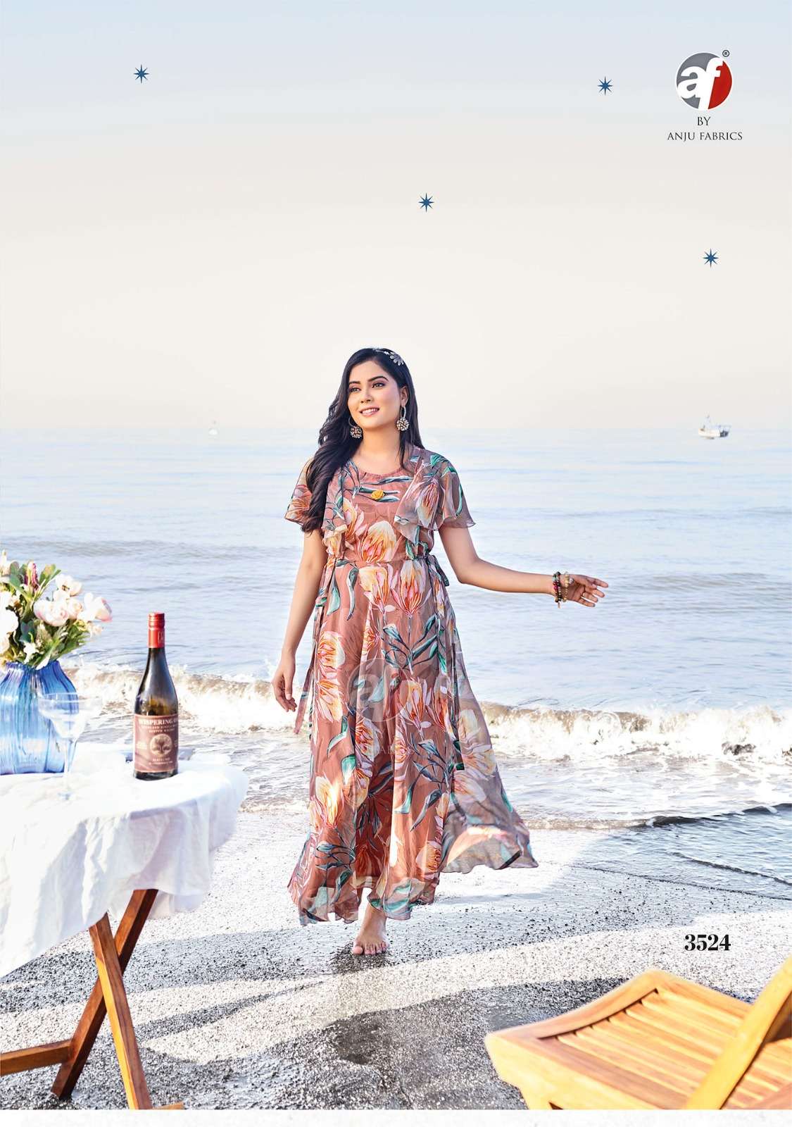 Anju Fabrics Coral Charm vol -4 Kurti Wholesale catalog