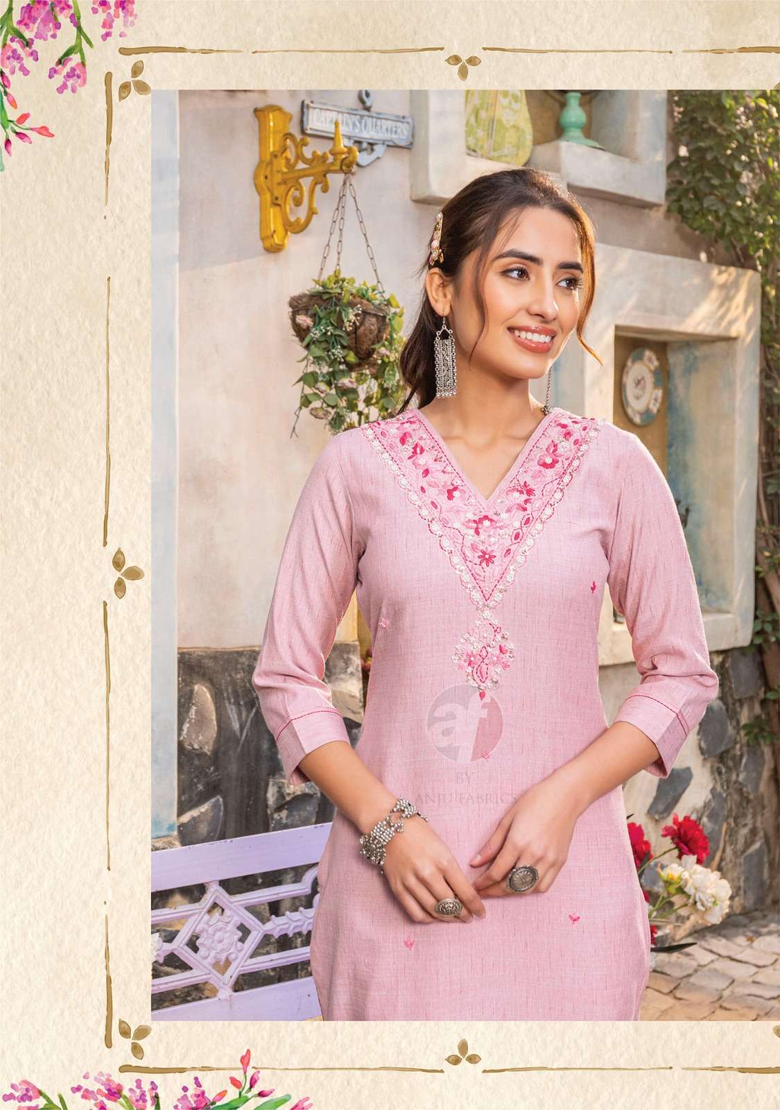 Anju Fabrics Crazy vol -6 Kurti Wholesale catalog