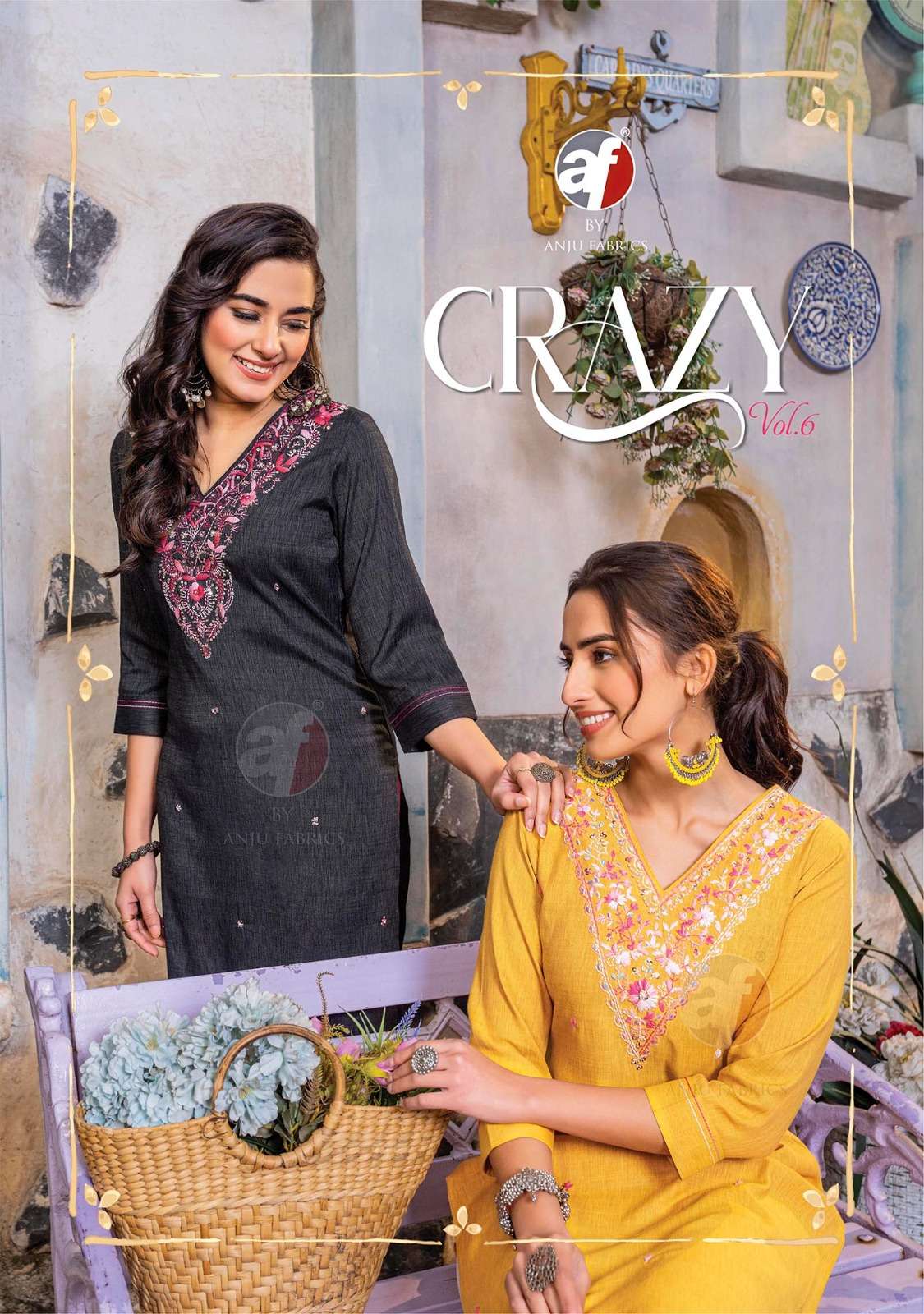 Anju Fabrics Crazy vol -6 Kurti Wholesale catalog