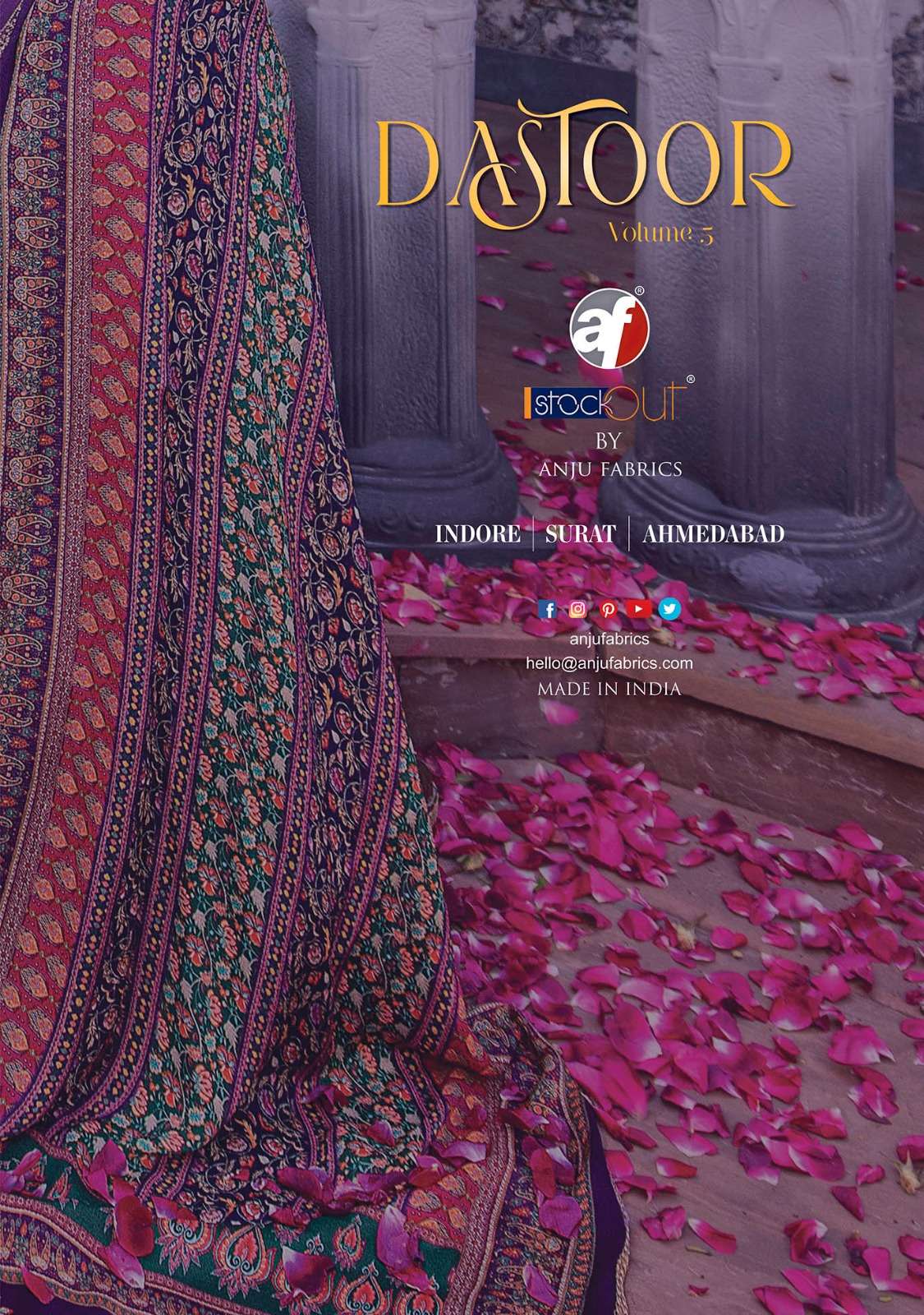 Anju Fabrics Dastoor vol -5 Kurti Wholesale catalog
