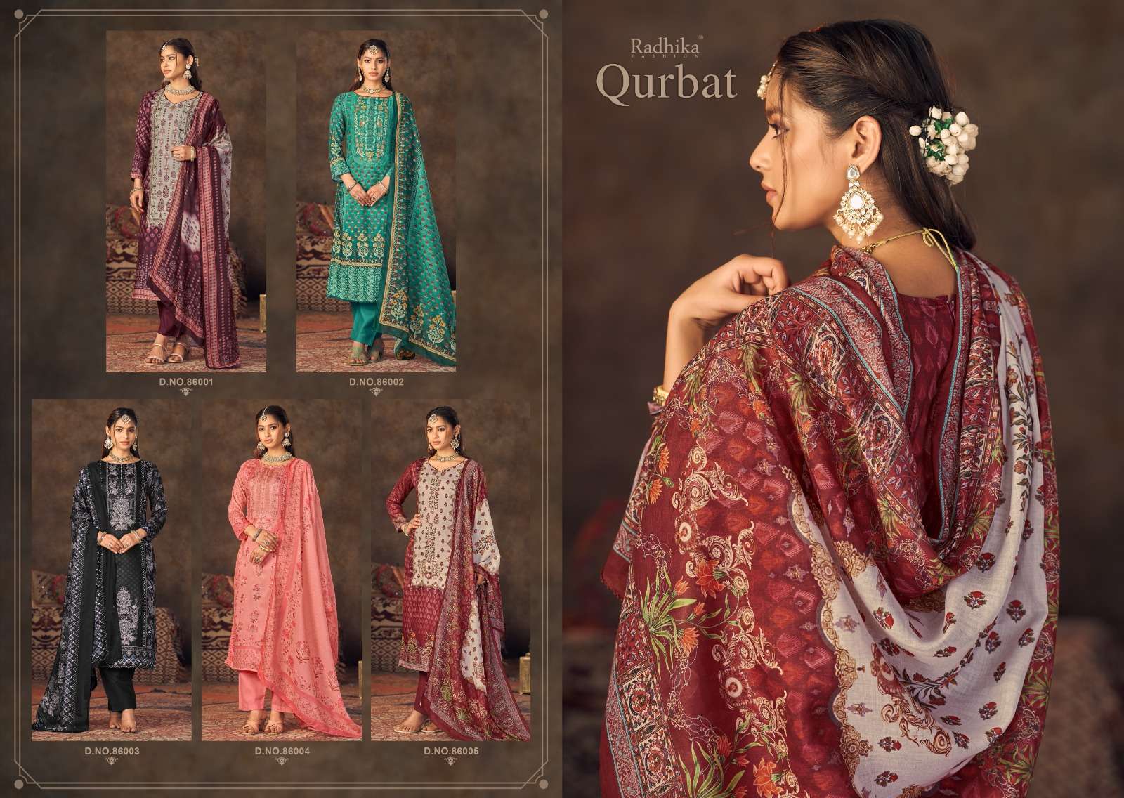 Azara QURBAT Jam cotton Dress Materials Wholesale catalog