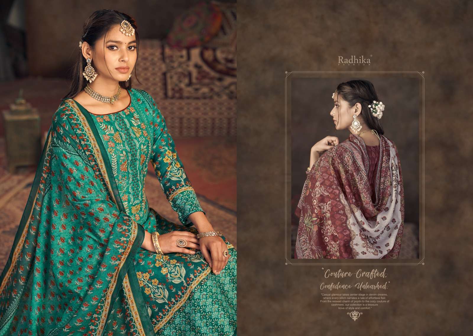 Azara QURBAT Jam cotton Dress Materials Wholesale catalog