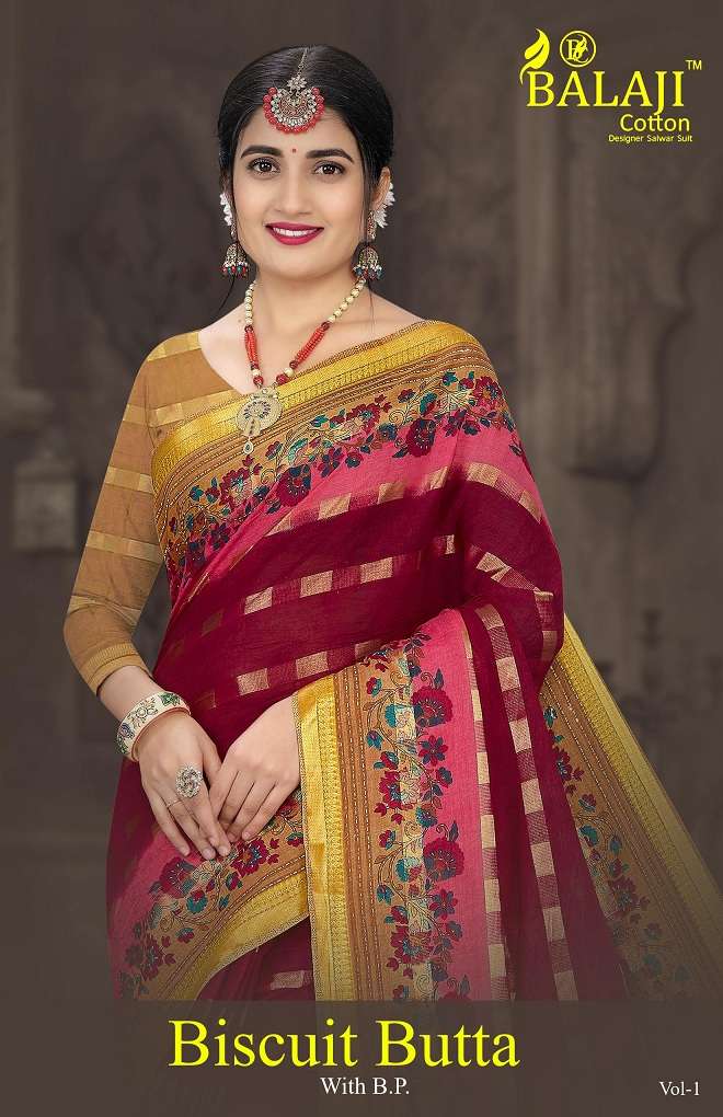 Balaji Biscuit Butta With B.P Vol-1 – Cotton Sarees Wholesale Catalog
