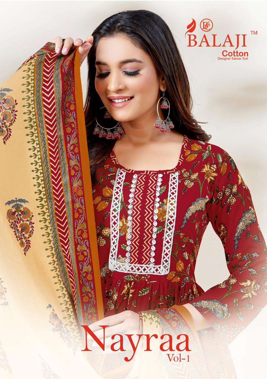 Balaji Nayra Vol-1 – Nayra Kurti Pant With Dupatta Wholesale Catalog