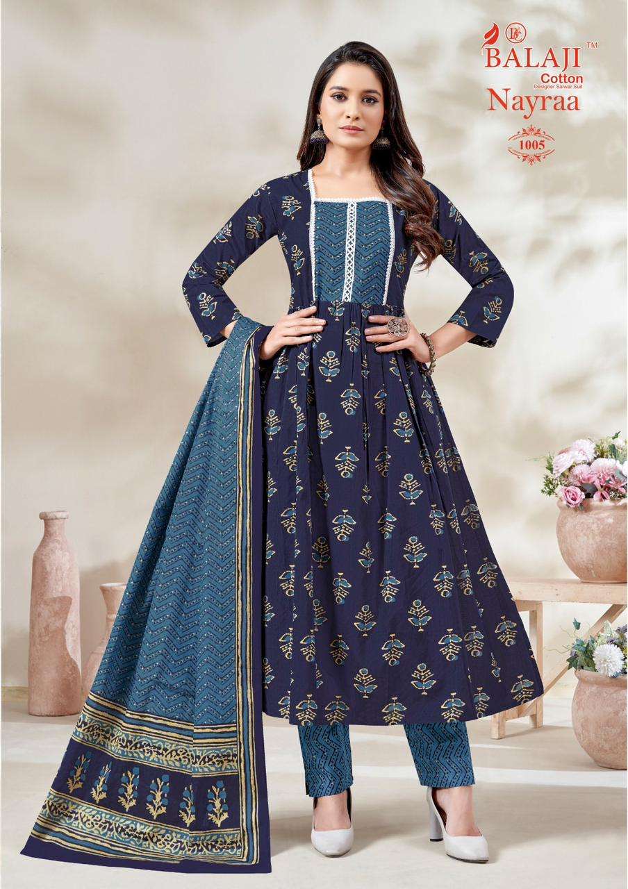 Balaji Nayra Vol-1 – Nayra Kurti Pant With Dupatta Wholesale Catalog