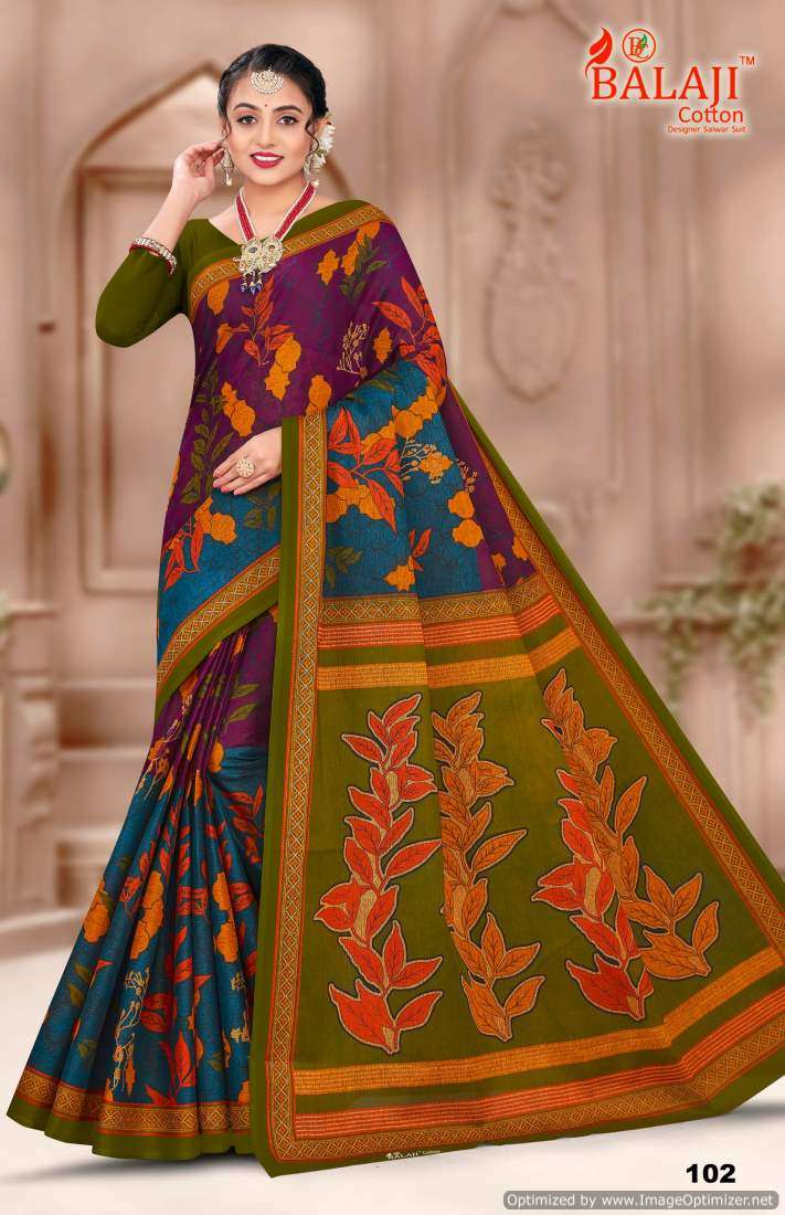 Balaji Rich Masleen vol-1 – Cotton Sarees - Wholesale Catalog