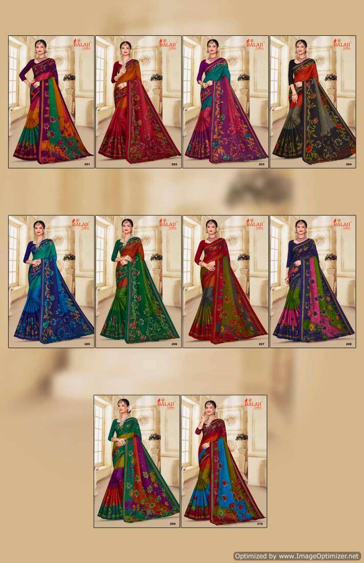 Balaji South Masleen Vol-2 – Cotton Sarees - Wholesale Catalog