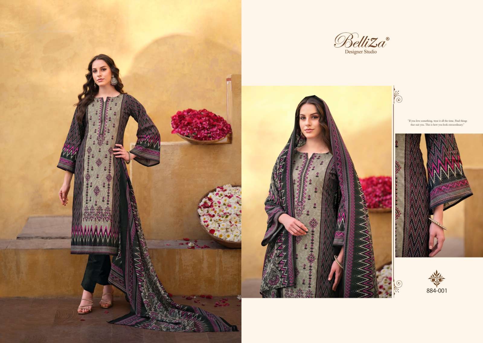 Belliza Bin Saeed Vol 3 Dress Material Wholesale catalog