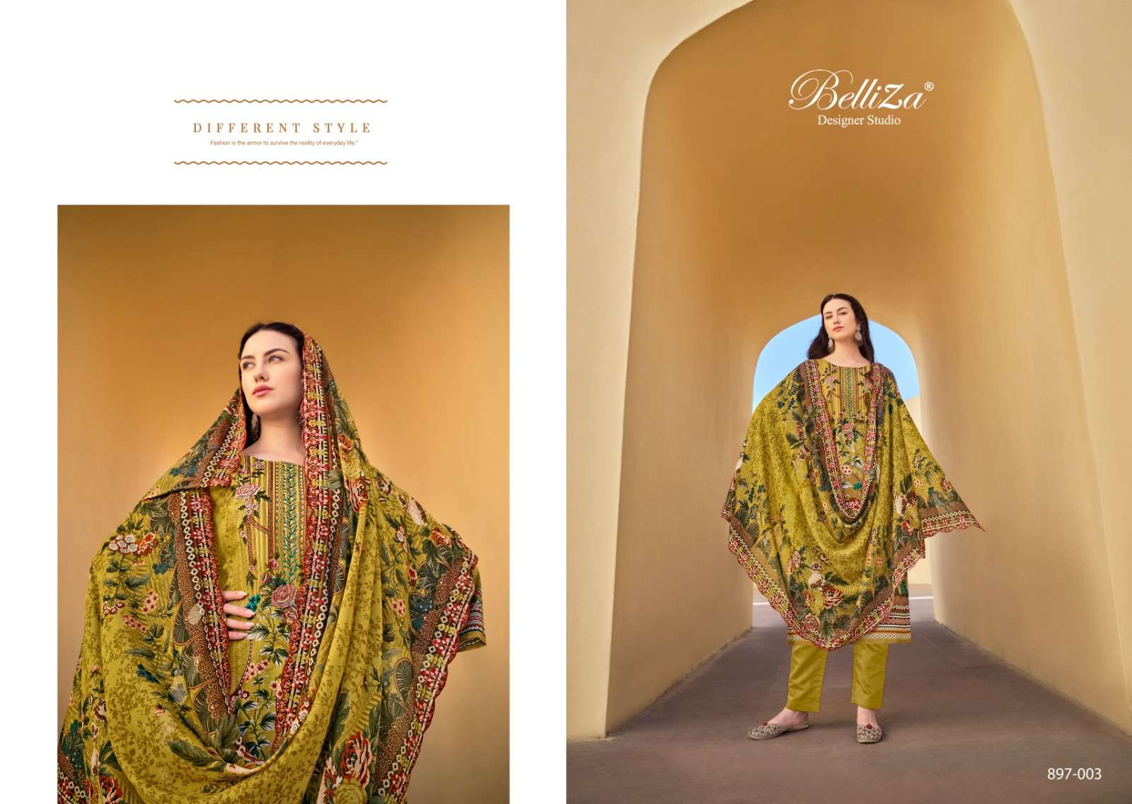 Belliza Guzarish Vol 5 Cotton Embroidered Dress Material Wholesale catalog