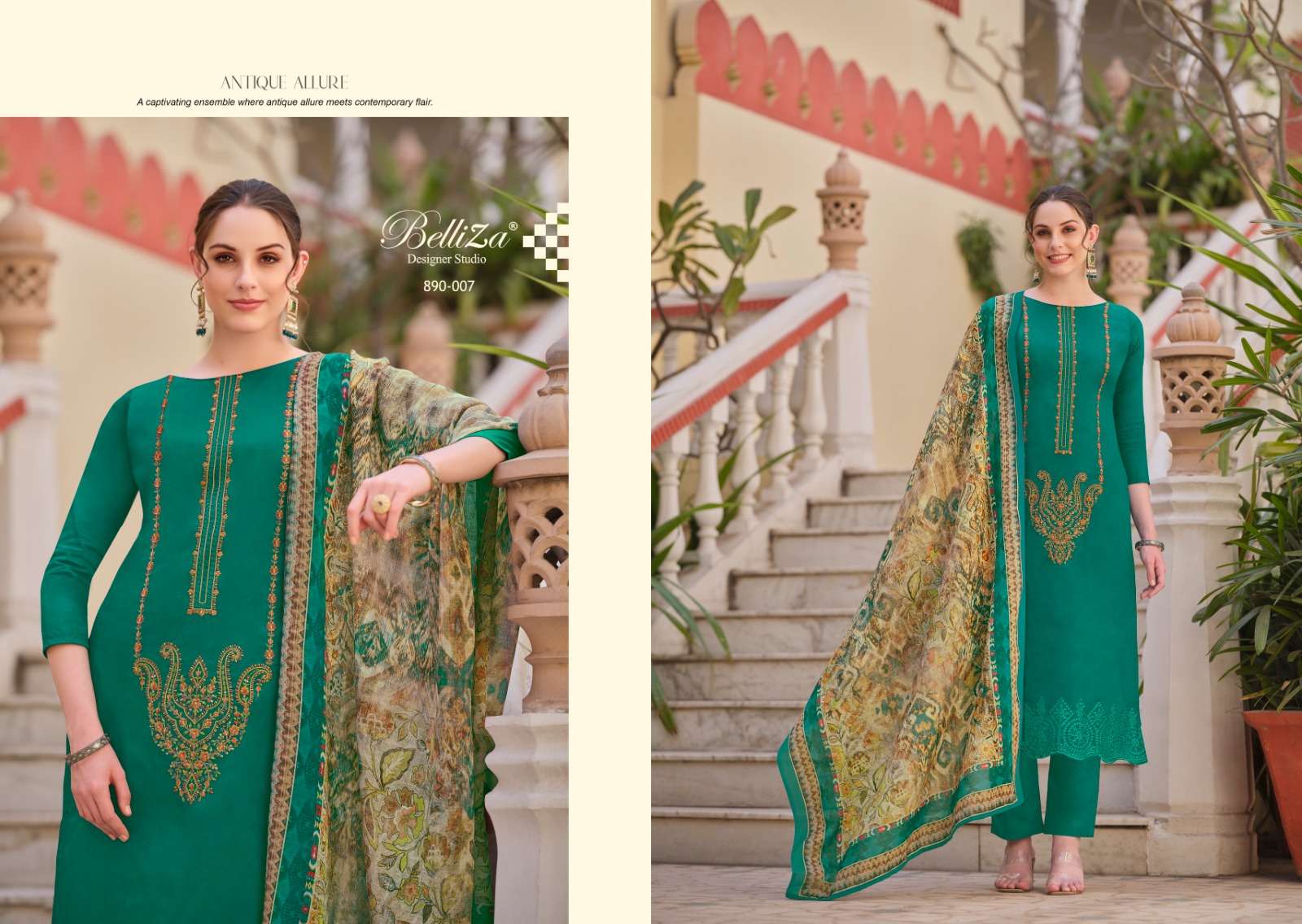 Belliza Jashn E Ishq Vol 3 Cotton Embroidred Dress Material Wholesale catalog