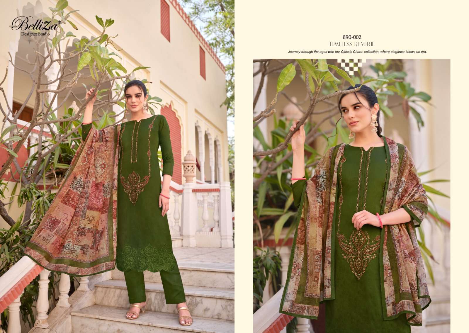 Belliza Jashn E Ishq Vol 3 Cotton Embroidred Dress Material Wholesale catalog
