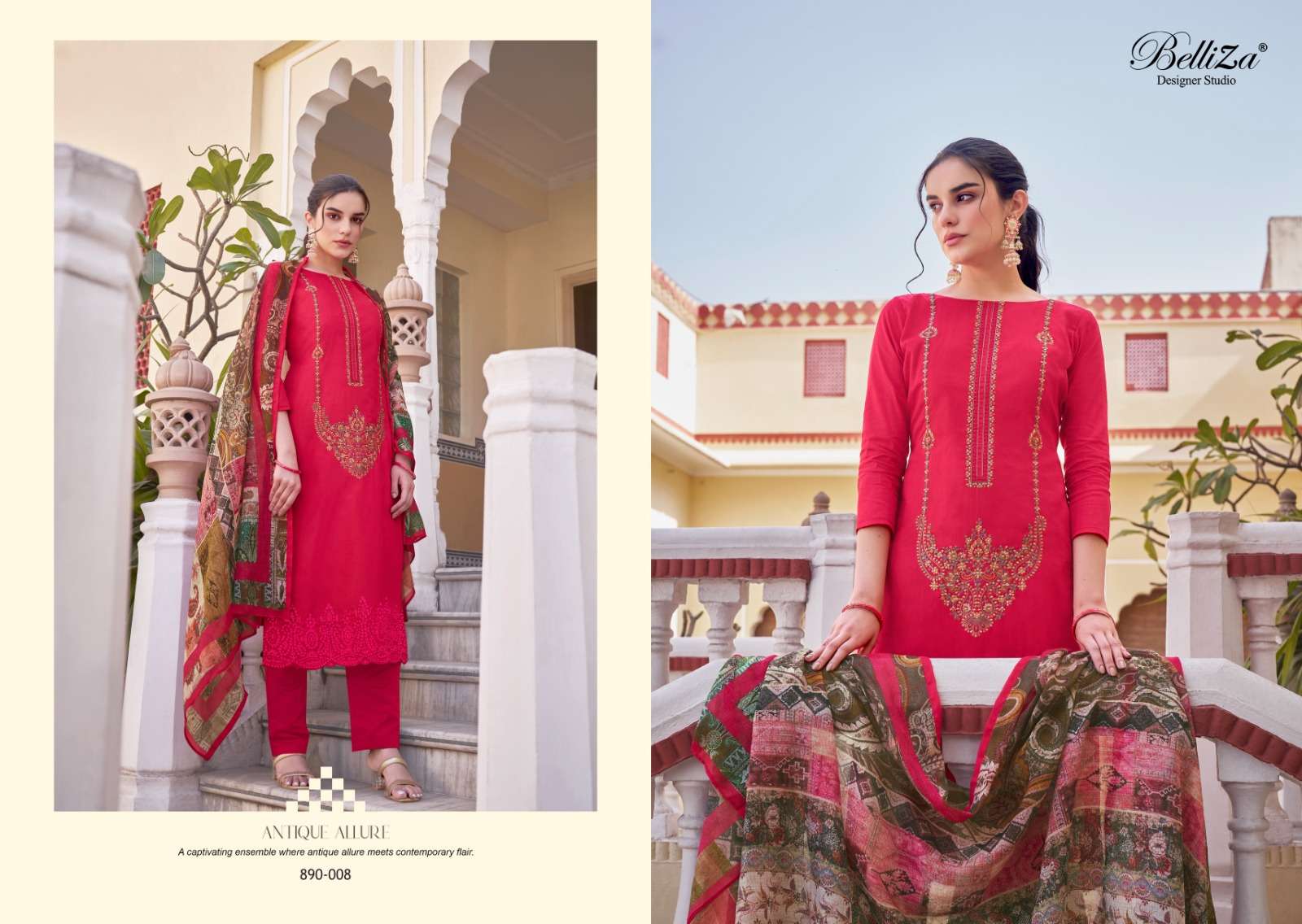Belliza Jashn E Ishq Vol 3 Cotton Embroidred Dress Material Wholesale catalog