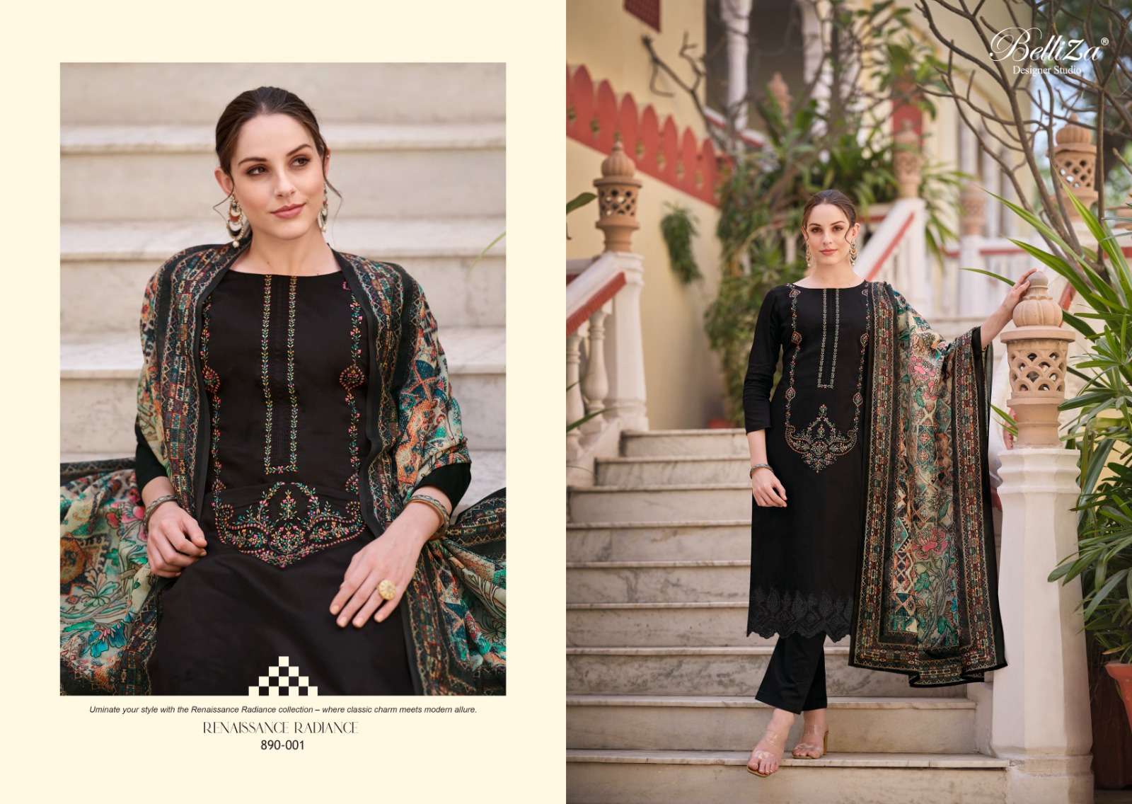 Belliza Jashn E Ishq Vol 3 Cotton Embroidred Dress Material Wholesale catalog