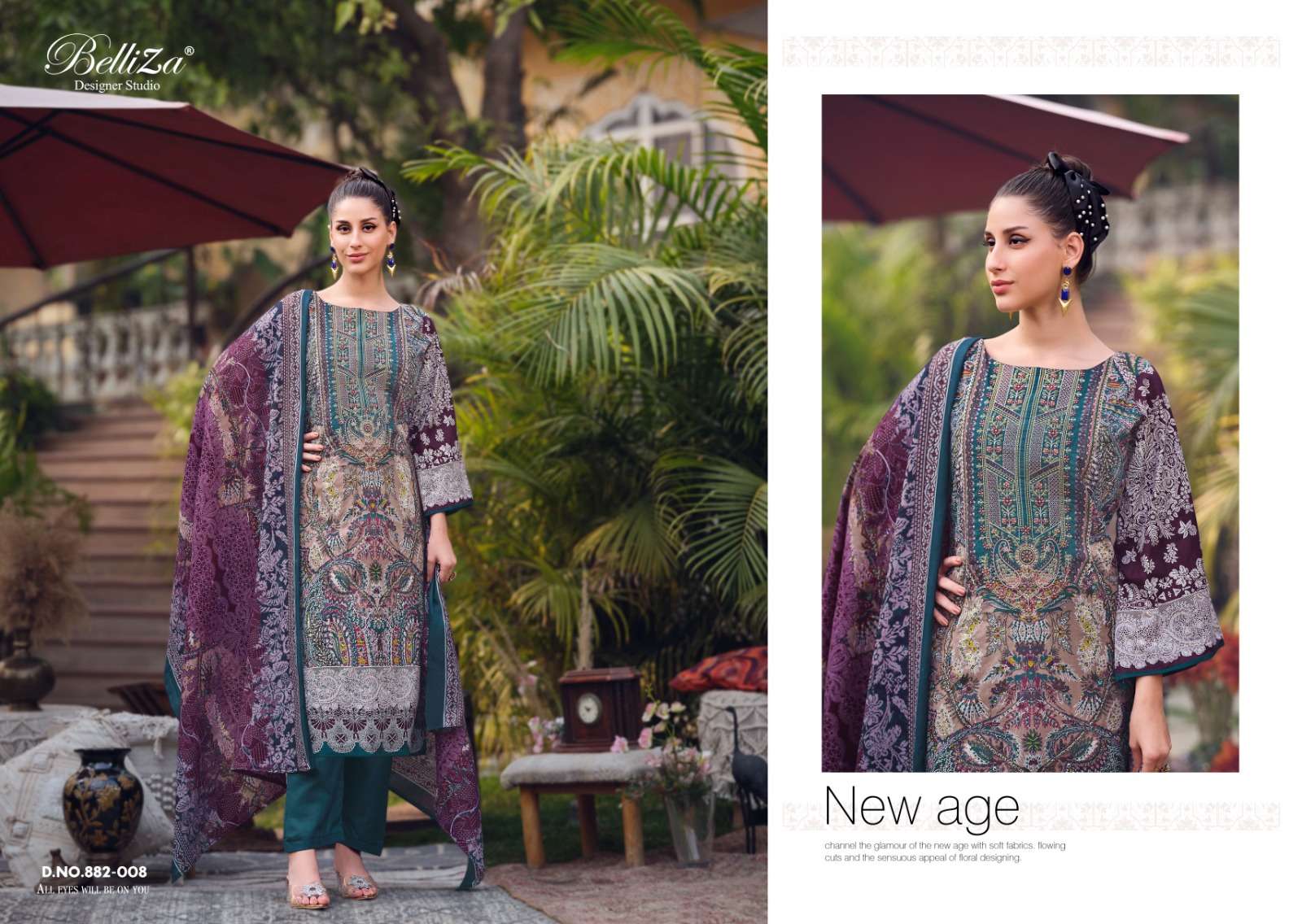 Belliza Naira Vol 36 Digital Print Dress Material Wholesale catalog