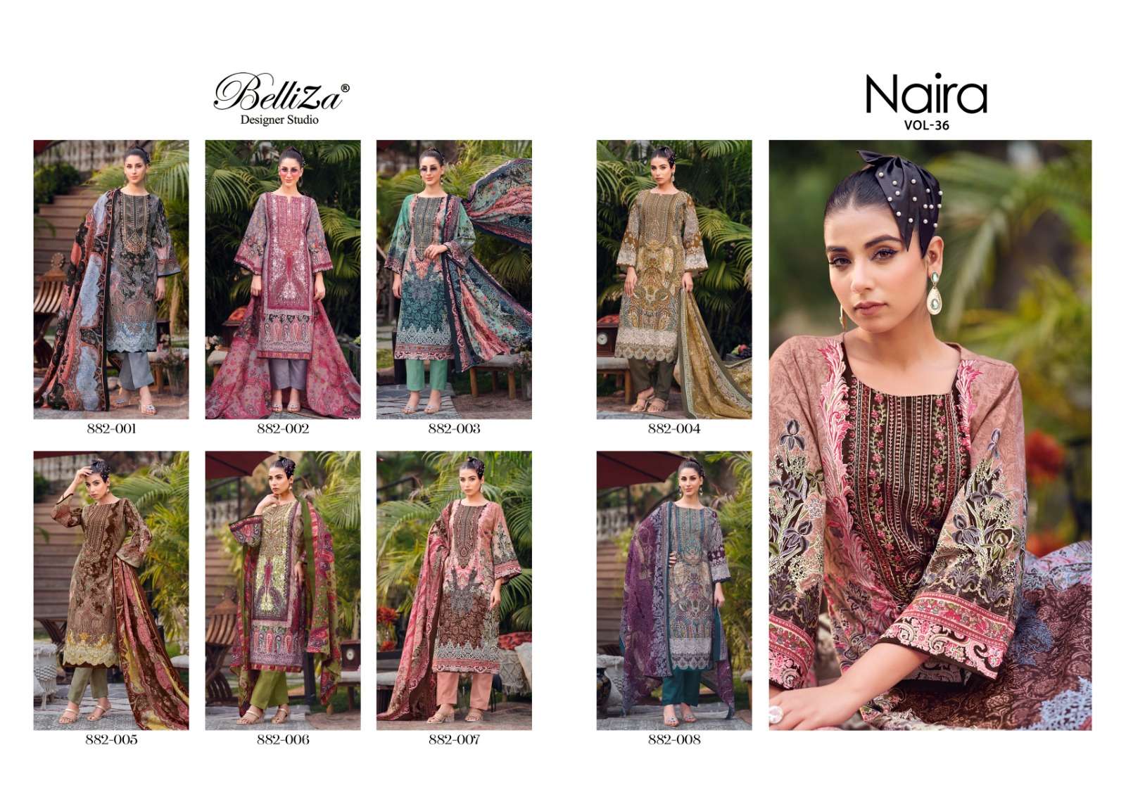 Belliza Naira Vol 36 Digital Print Dress Material Wholesale catalog