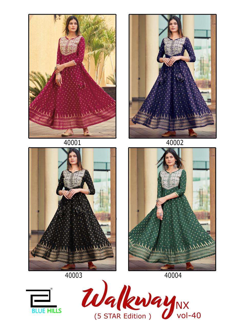 BLUE HILLS Walkway NX -40 Kurti Wholesale catalog