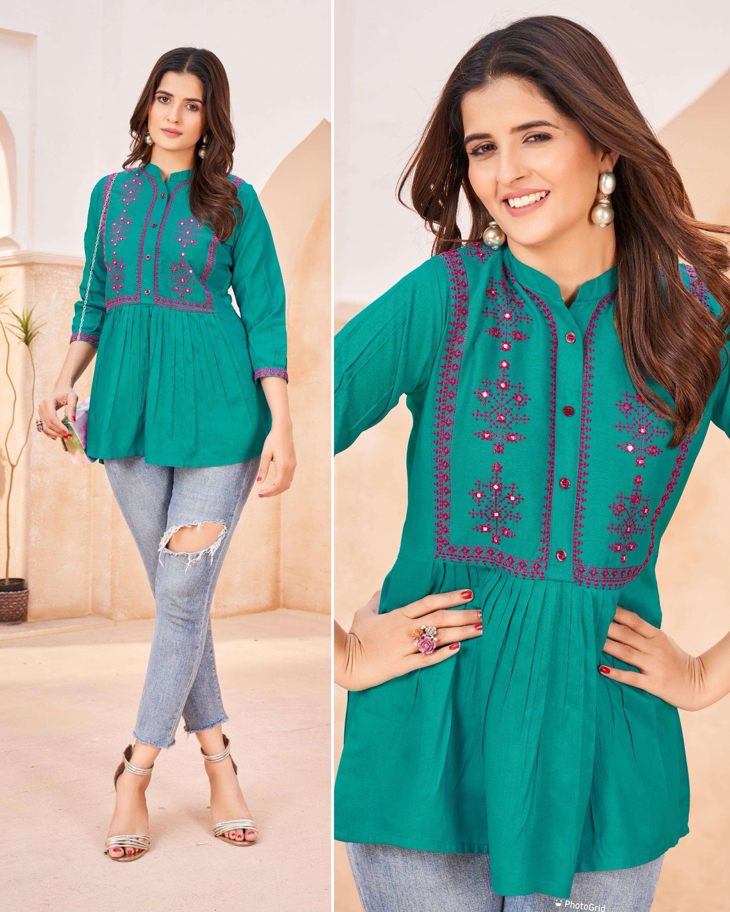 Bubbly Heavy Rayon Kurti Wholesale catalog