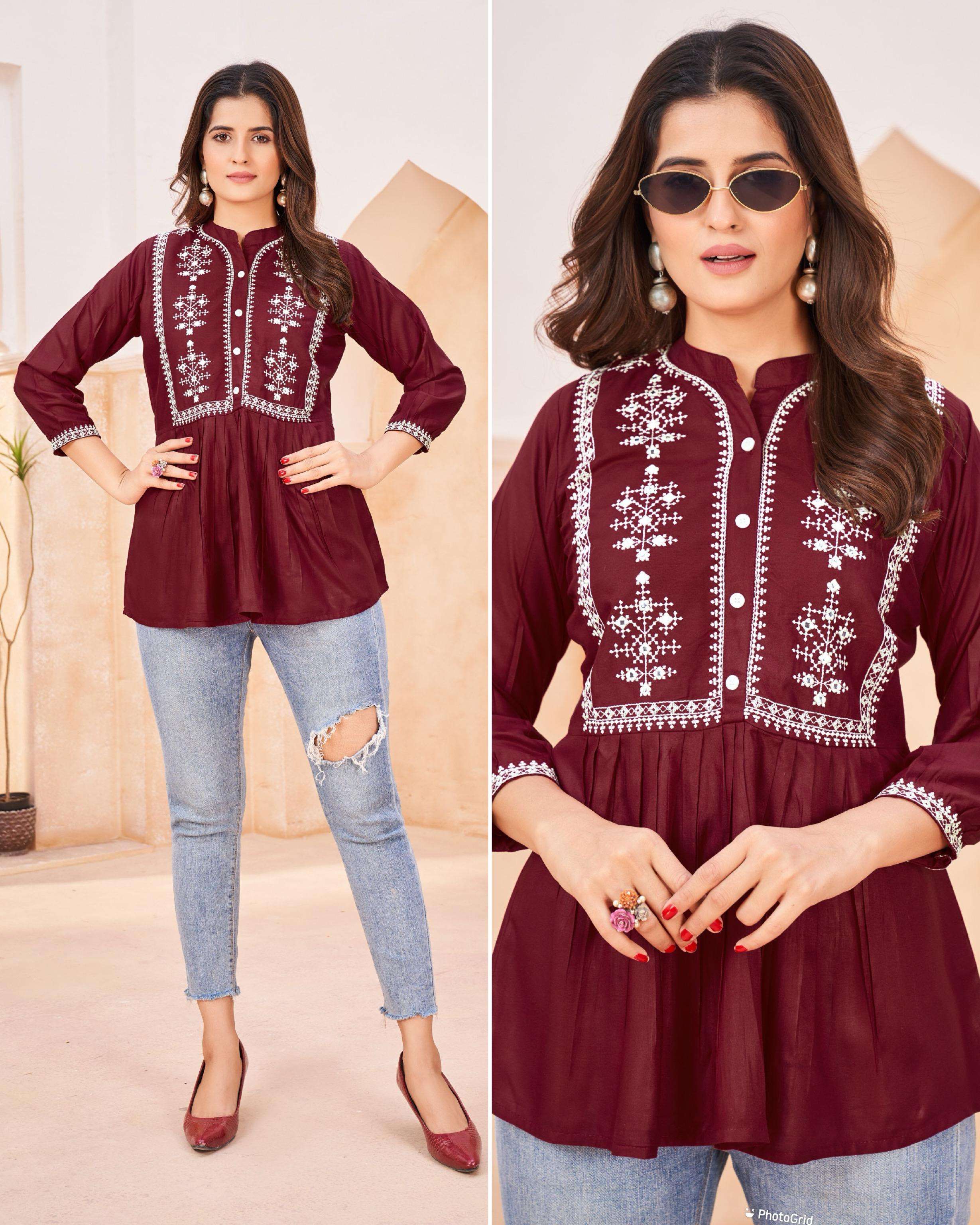 Bubbly Heavy Rayon Kurti Wholesale catalog