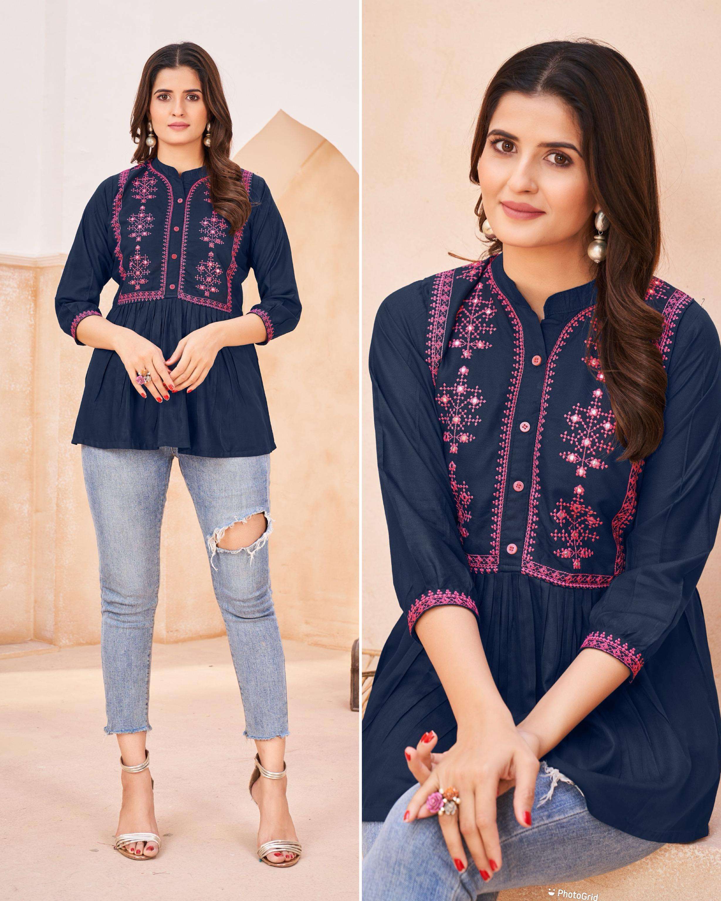 Bubbly Heavy Rayon Kurti Wholesale catalog