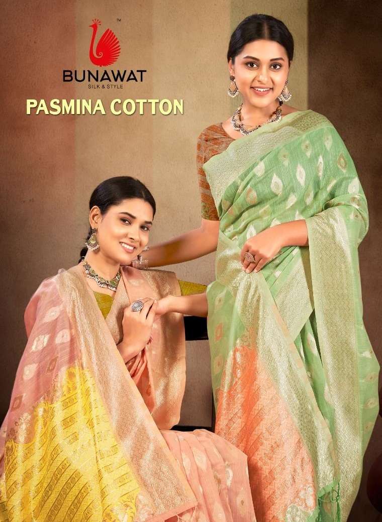 BUNAWAT PASMINA COTTON Saree Wholesale catalog