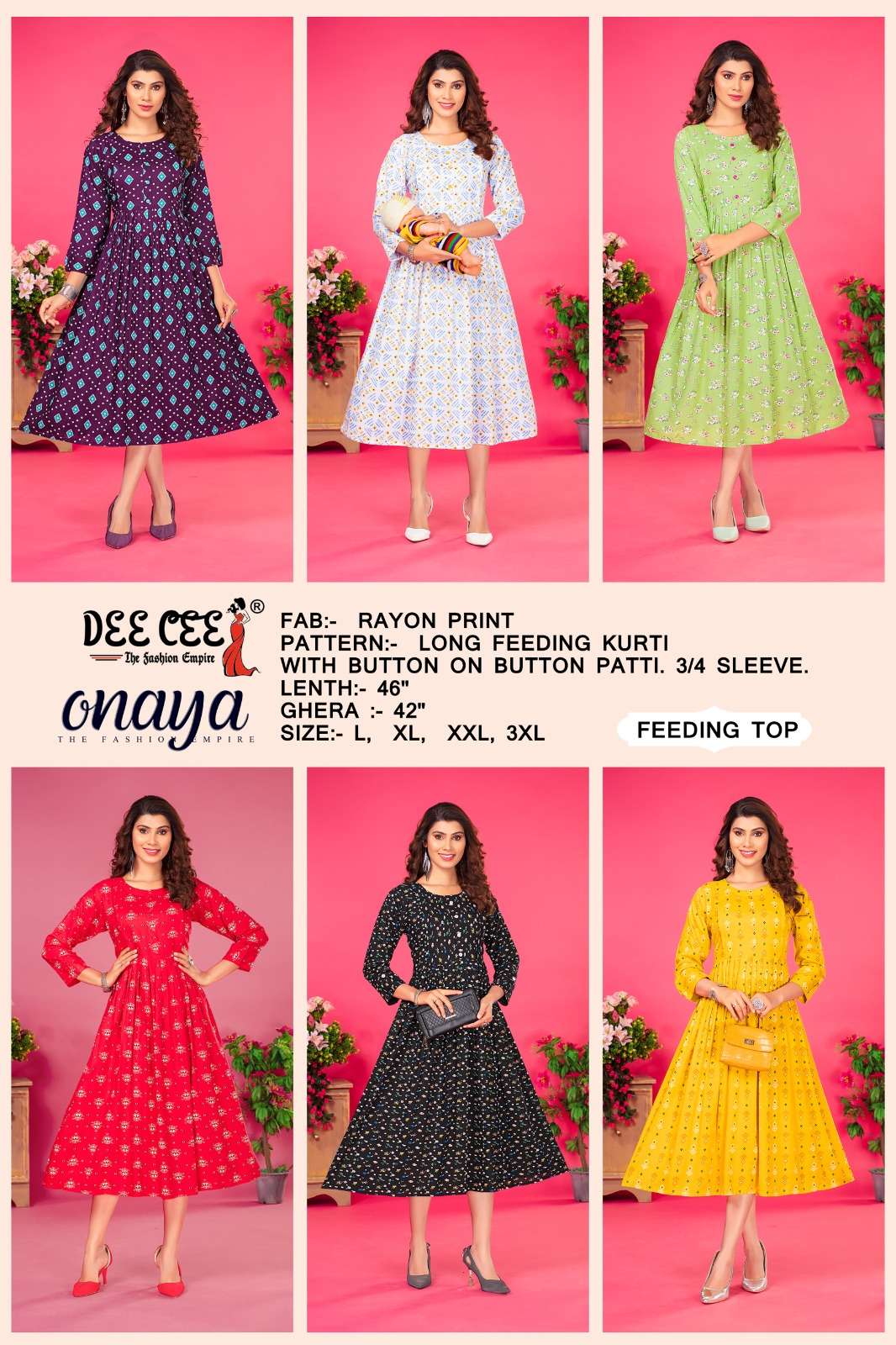 DEECEE ONAYA Kurti Wholesale catalog