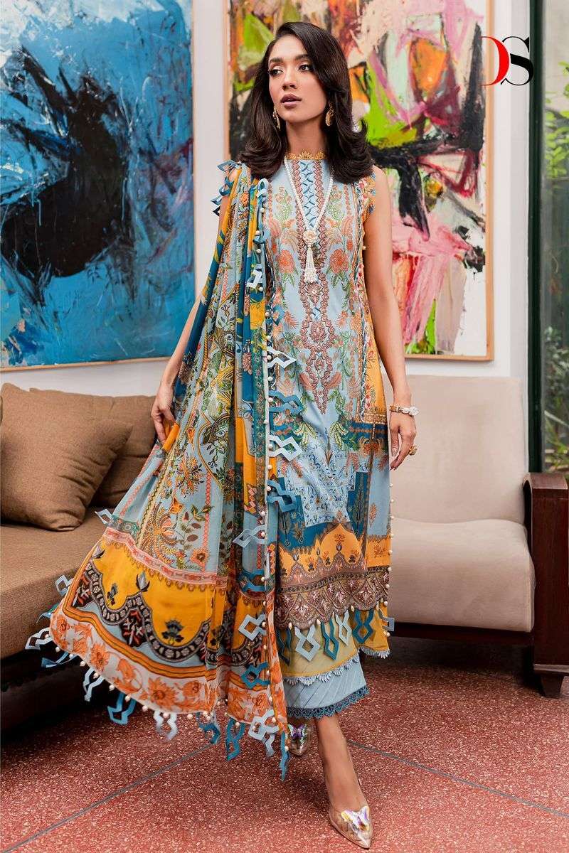 Deepsy Jade Bliss Lawn 24 Cotton Dupatta Pakistani Suits Wholesale catalog