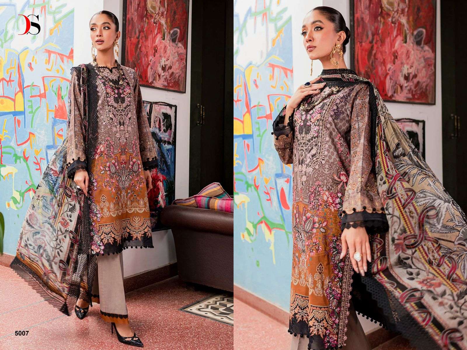 Deepsy Jade Bliss Lawn 24 Cotton Dupatta Pakistani Suits Wholesale catalog