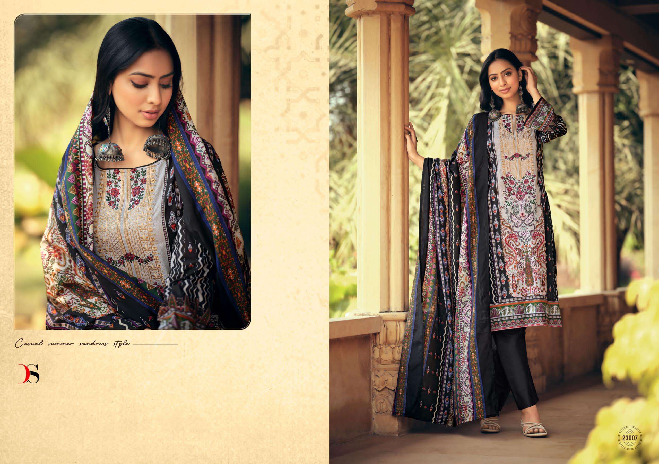 Deepsy Signature Embroidered Cotton Dupatta Salwar Suits Wholesale catalog