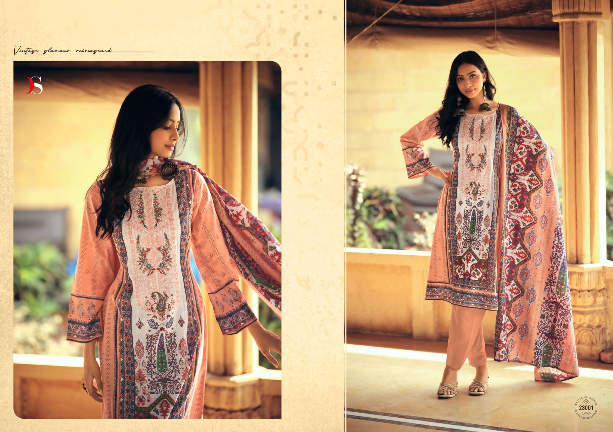 Deepsy Signature Embroidered Cotton Dupatta Salwar Suits Wholesale catalog