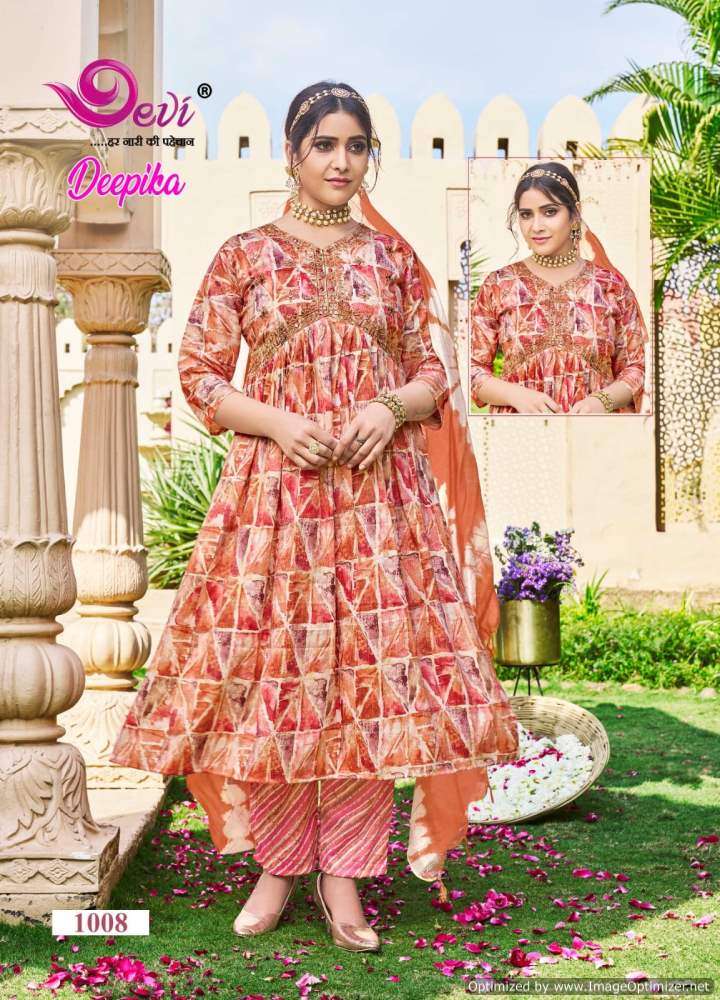 Devi Deepika Vol-1 – Kurti Pant With Dupatta - Wholesale Catalog