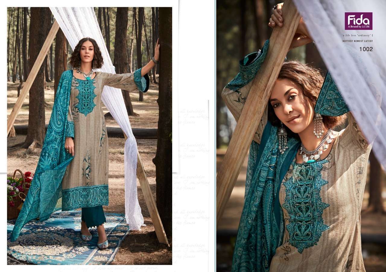 Fida Akriti Digital Cotton Slub Dress Material Wholesale catalog