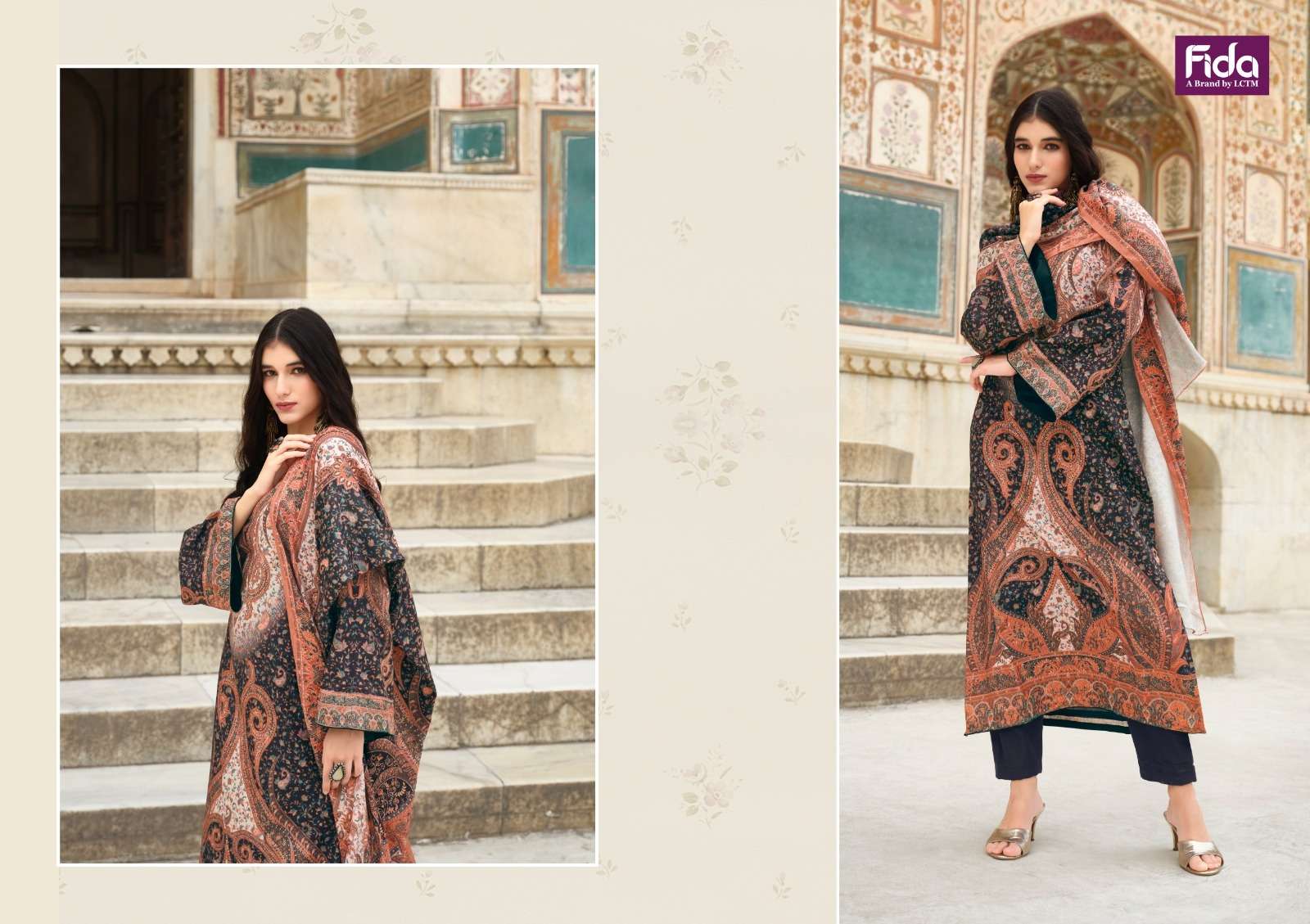Fida Anahat Digital Blended Cotton Dress Material Wholesale catalog