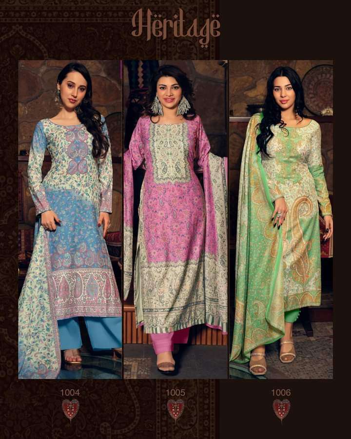 Fida Heritage Digital Cotton Dress Material Wholesale catalog