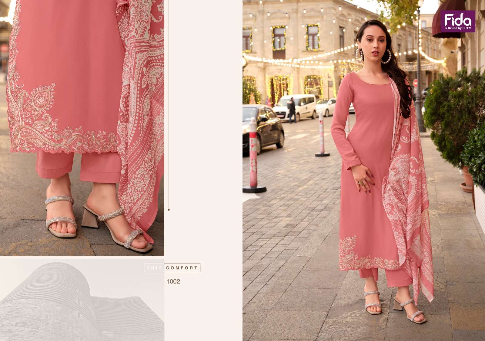 Fida Kudrat Premium Embroidery Dress Material Wholesale catalog