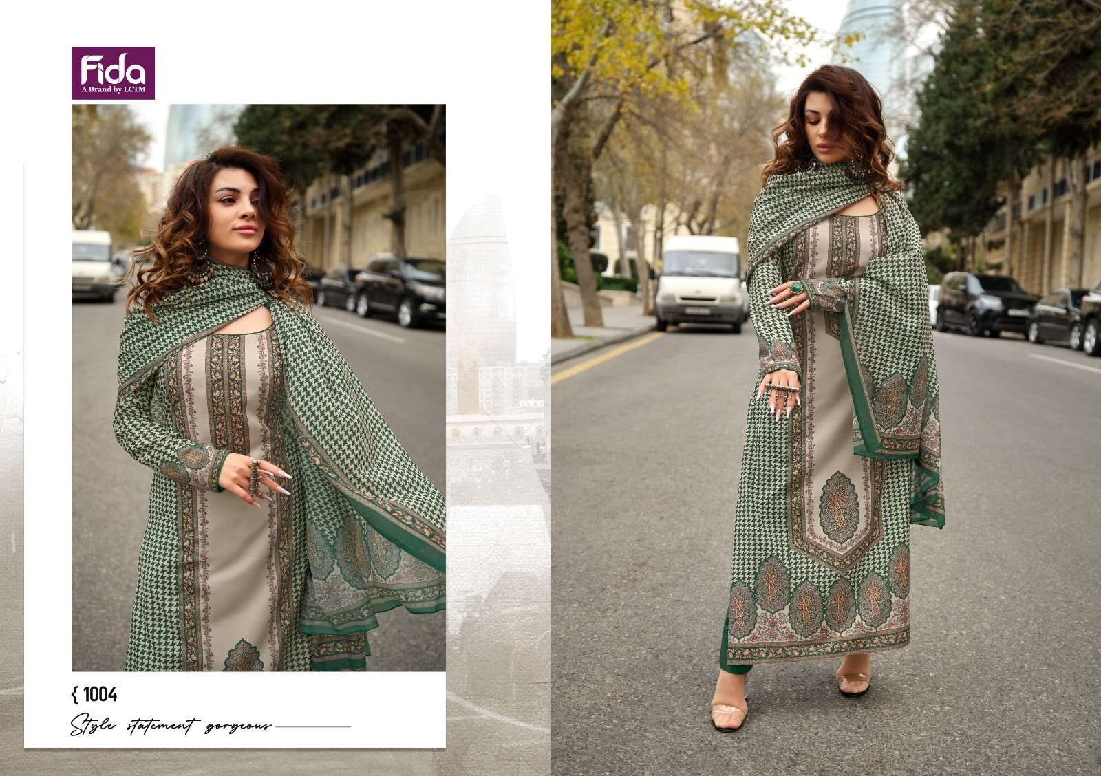 Fida Nazaare Digital Blended Cotton Dress Material Wholesale catalog