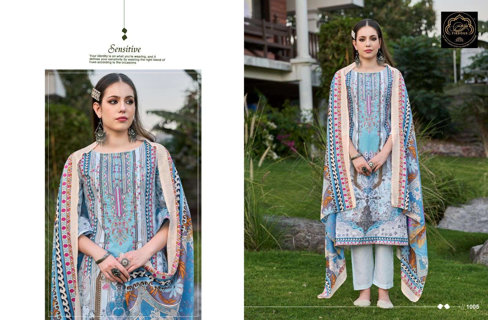 Firdous Naira Vol 1 Chiffon Dupatta Printed Dress Material Wholesale catalog