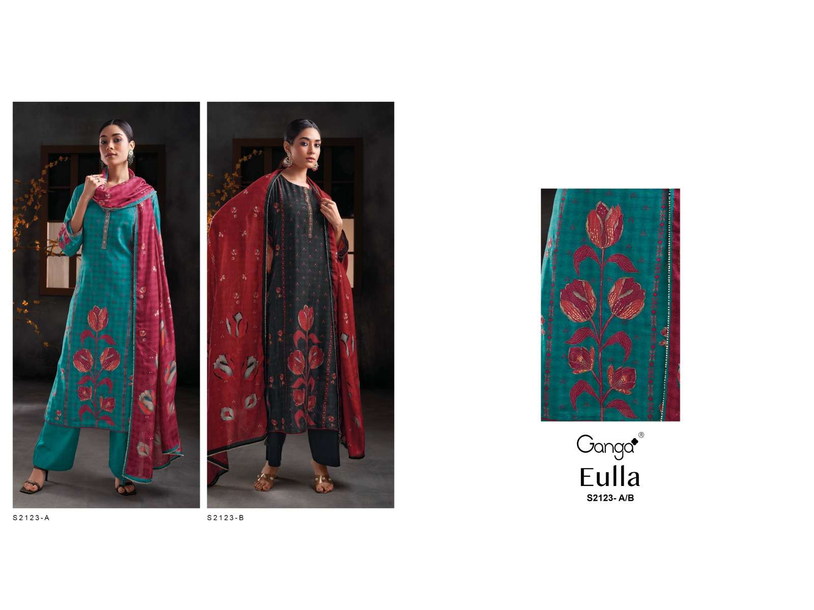 Ganga EULLA Salwar kameez Wholesale catalog
