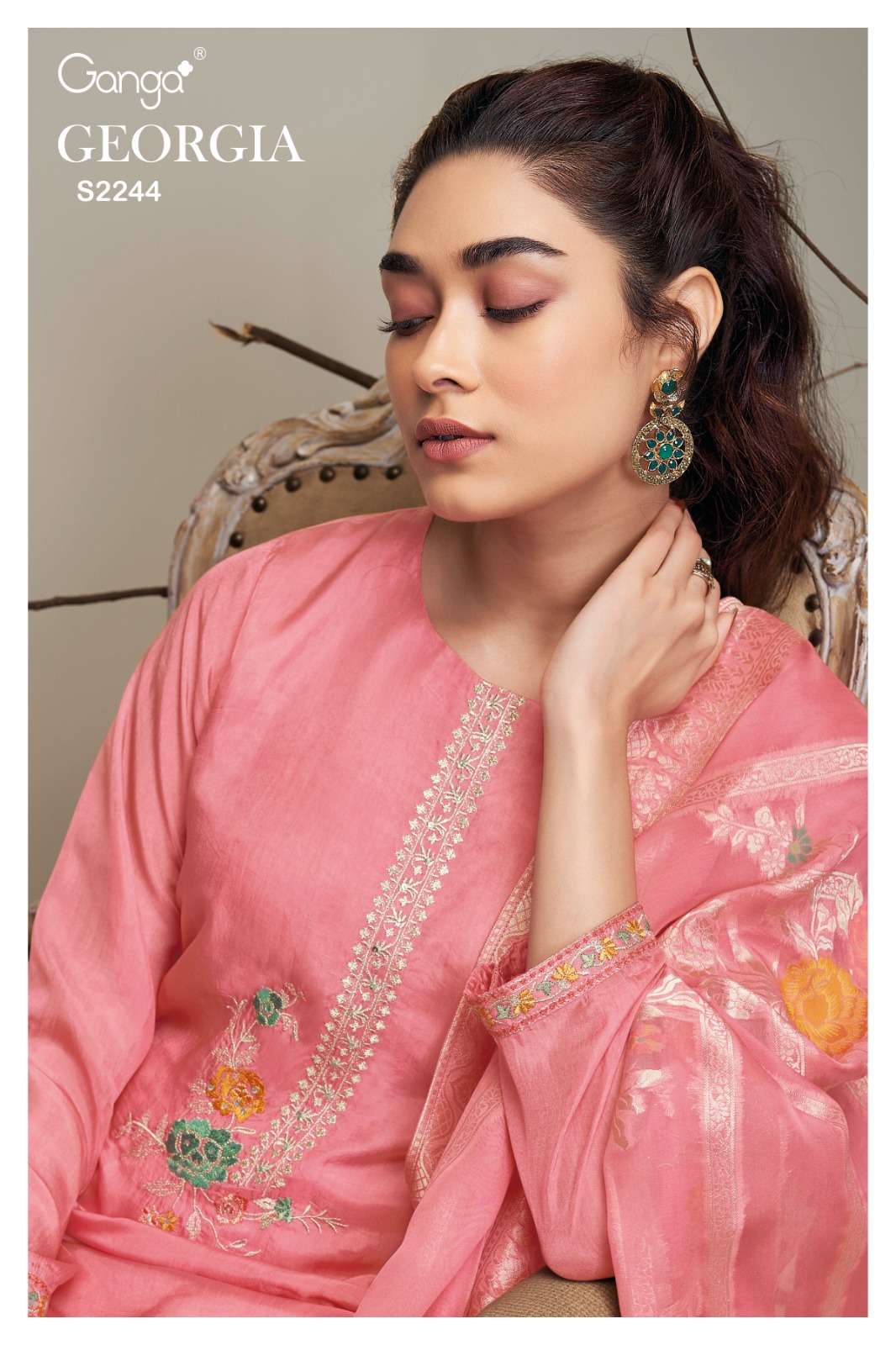 Ganga Georgia Salwar kameez Wholesale catalog