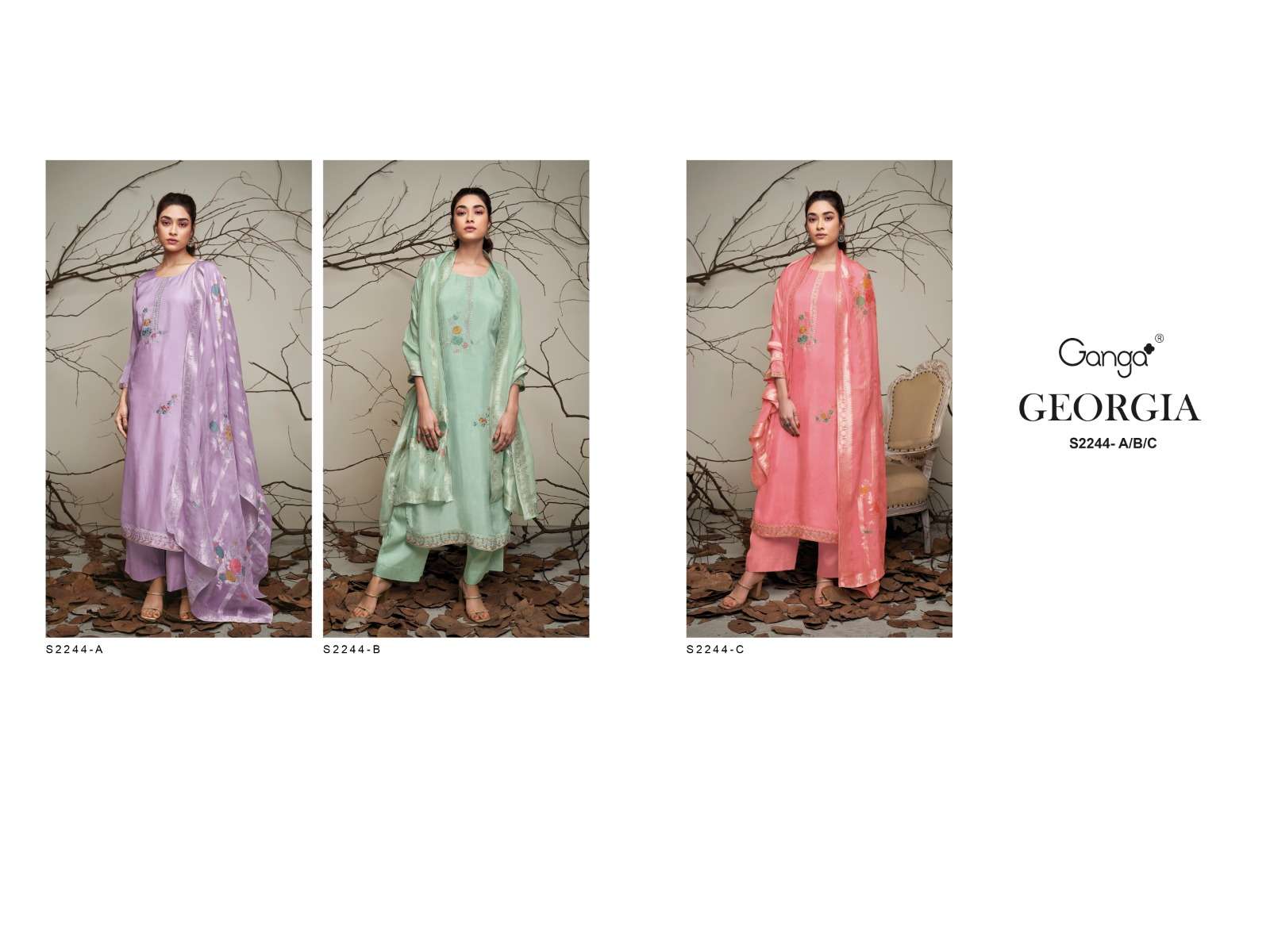 Ganga Georgia Salwar kameez Wholesale catalog