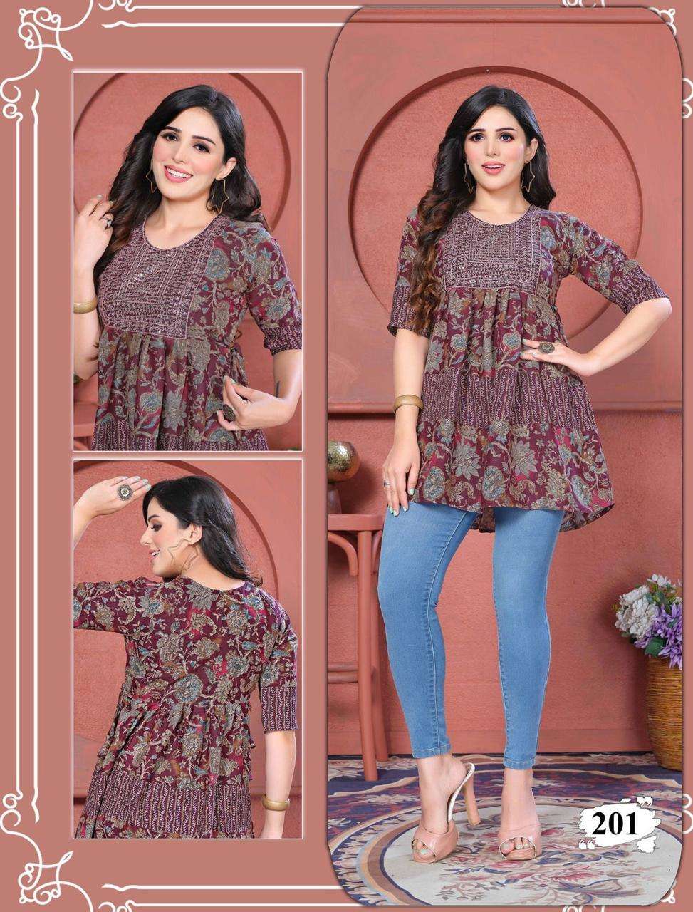 Golden Little Charms Kurti Wholesale catalog