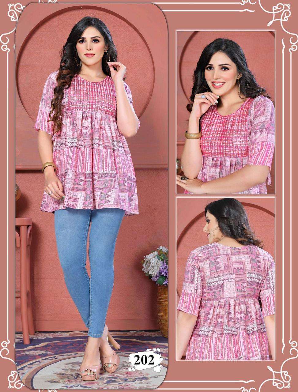 Golden Little Charms Kurti Wholesale catalog
