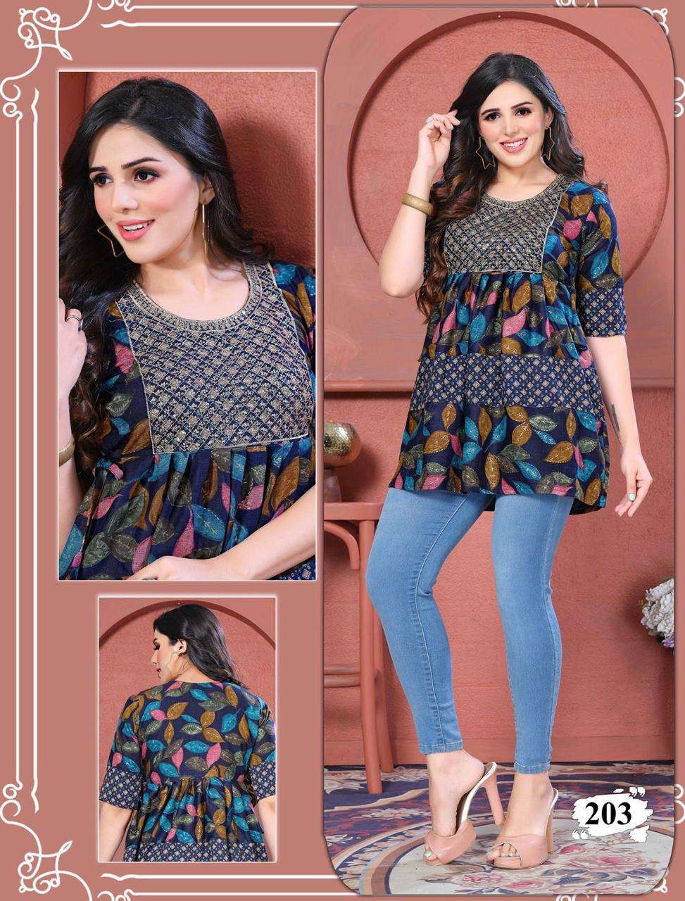 Golden Little Charms Kurti Wholesale catalog