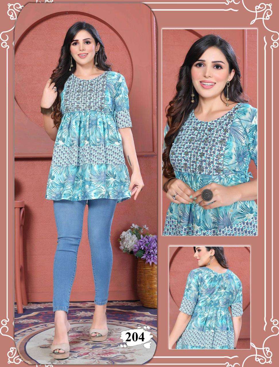 Golden Little Charms Kurti Wholesale catalog