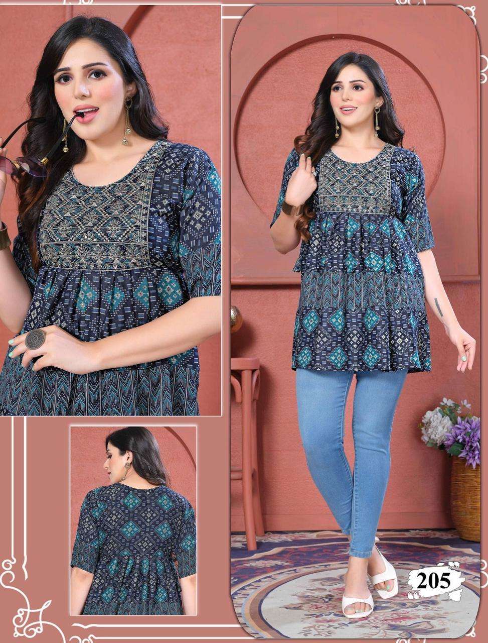 Golden Little Charms Kurti Wholesale catalog