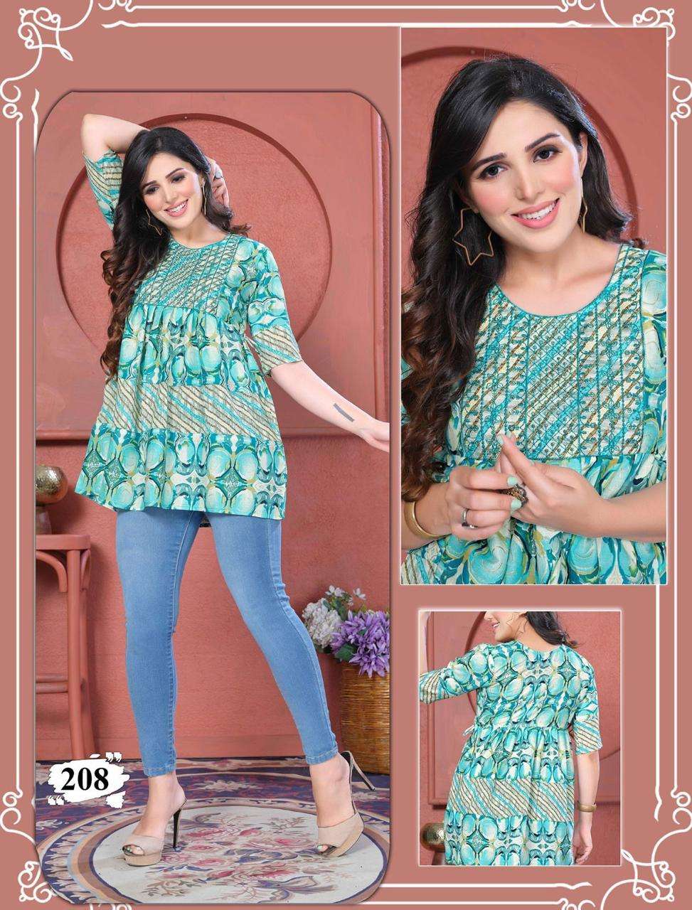 Golden Little Charms Kurti Wholesale catalog
