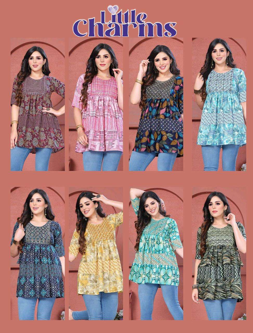 Golden Little Charms Kurti Wholesale catalog