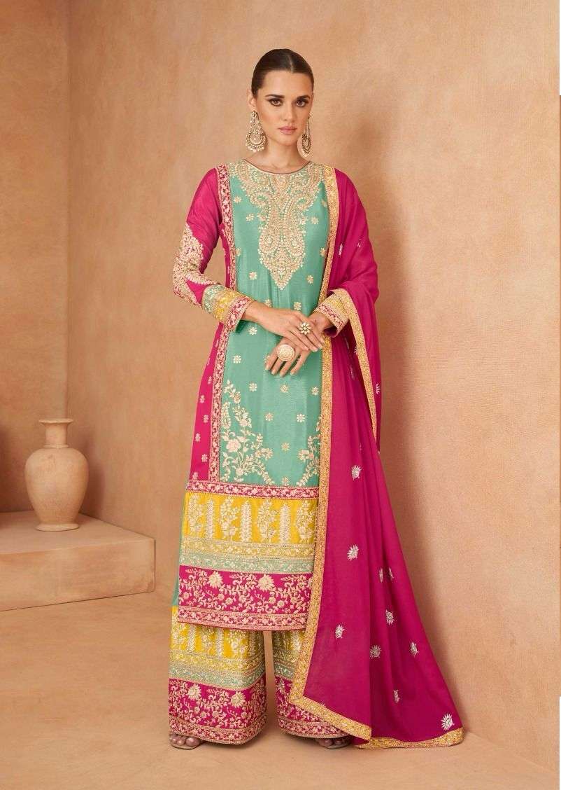 Gulkayra Varnika Real Chinon Designer Salwar Suits Wholesale catalog