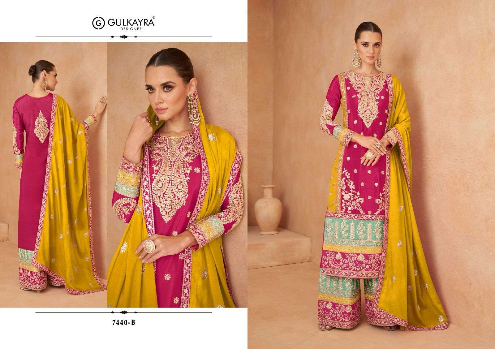 Gulkayra Varnika Real Chinon Designer Salwar Suits Wholesale catalog