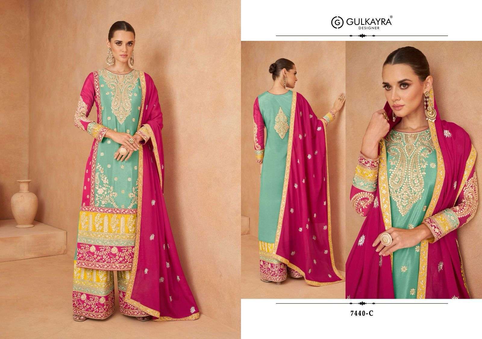 Gulkayra Varnika Real Chinon Designer Salwar Suits Wholesale catalog